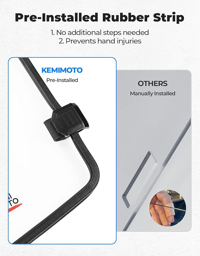 KEMIMOTO 3-IN-1 Vented Windshield Compatible with Ranger 1000, Sliding Scratch Resistant Front Windshield Compatible with Polaris Ranger XP 900/Crew, Ranger XP 1000/Crew, Ranger 1000/Crew 2014-2026