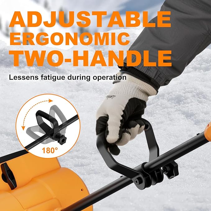 Electric Snow Shovel-Cordless Snow Removal Kit with Direction Plate & Dual-Safety Switch,Max 10" Throw Distance,Compatible with Dewalt 20V Max Battery (Tool Only)