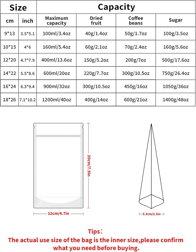 FireKylin 100 Pack Smell Proof Bags 4.7" x 7.9", Resealable Bags with Matte Window, Foil Pouch Stand Up Sealable Bags for Packaging（Red）