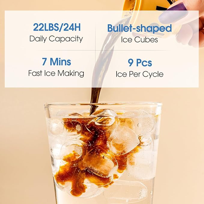 3 in 1 Self-Cleaning Water Dispenser with Ice Maker, Bottom Loading Hot and Cold Water Cooler for 5 Gallon Bottle - Includes Child Safety Lock & Nightlight - Water Machine for Home, Office