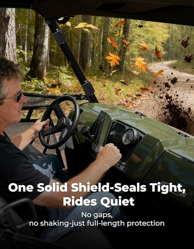 KEMIMOTO Front Windshield Compatible with Ranger Midsize 570 500 SP/Crew 2016-2025, Scratch Resistant PC UTV Windshield Compatible with 2015-2021 Ranger ETX EV Accessories Parts (Not Fit FullSize)