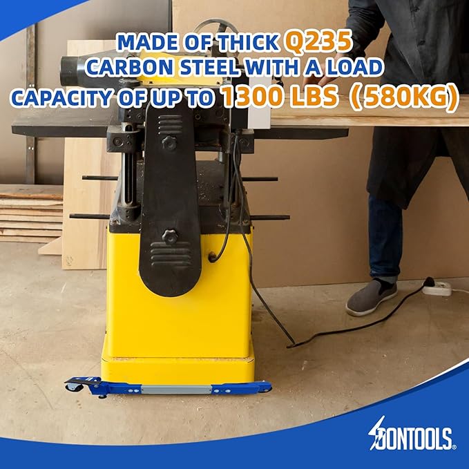 SOONTOOLS Universal Mobile Base, 1300 lbs Capacity, Adjustable Heavy Duty Mobile Base, Industrial Rolling Tool Stand with Swivel Wheels for Large Tools, Machines, Bandsaw, Power Tools