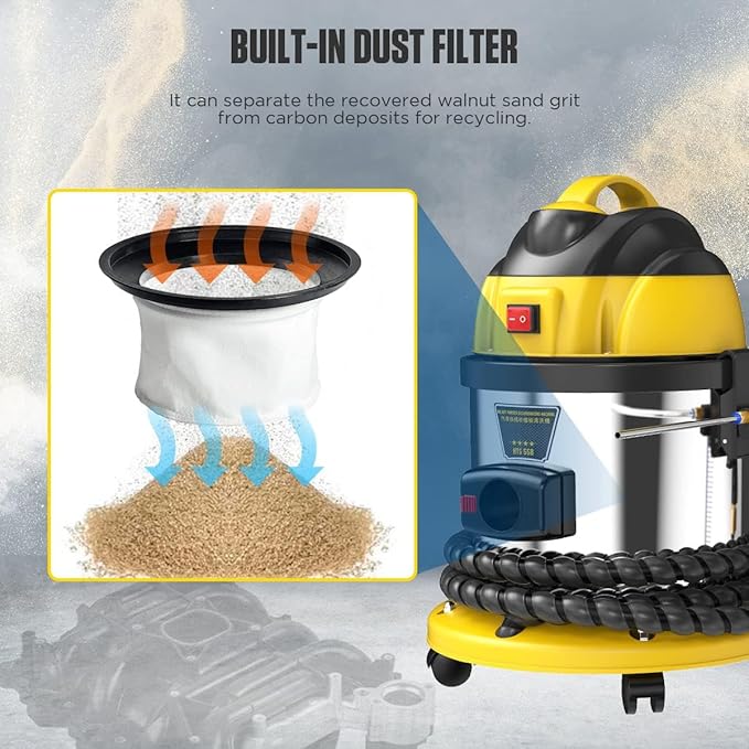 Automotive Engine Intake Pipe Valve Clean Machine Valvetronic System Walnut Powder Sand Carbon Deposits Cleaner Automotive Cleaning Tools Walnut Sand DE-Carbon Cleaner Engine System Cleaners 110/220V