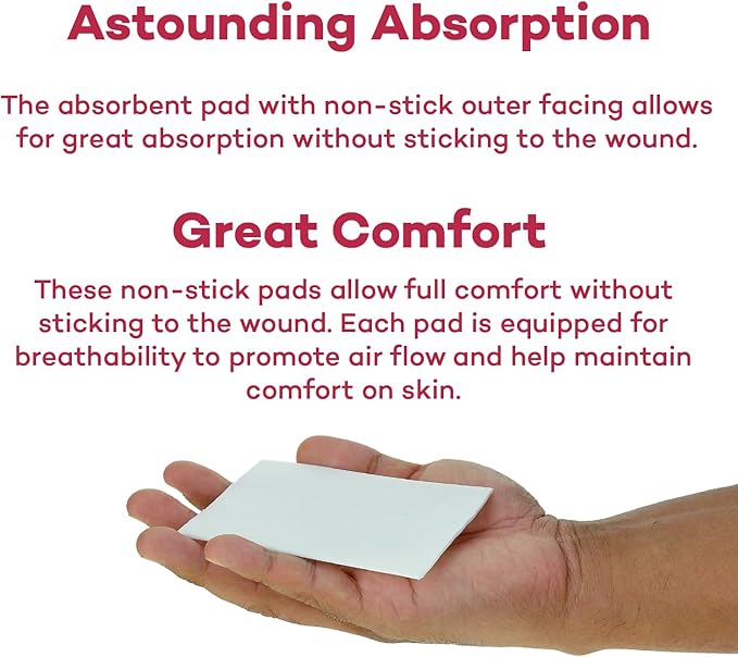 Dealmed Sterile Non-Adherent 2" x 3" Gauze Pads | Non-Adhesive Wound Dressing, Highly Absorbent & Non-Stick, Painless Removal-Switch, Individually Wrapped for Extra Protection (2" x 3" Case of 1200)