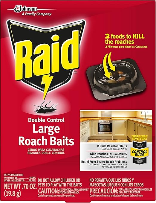 Raid Double Control Large Roach Baits (8 Count (Pack of 3))