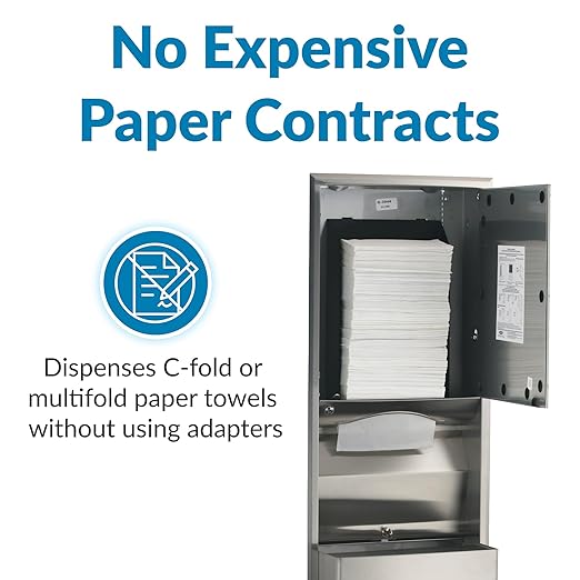 Bobrick ClassicSeries Recessed Convertible Paper Towel Dispenser/Waste Receptacle, 15.19 x 7.09 x 56, Satin Stainless Steel