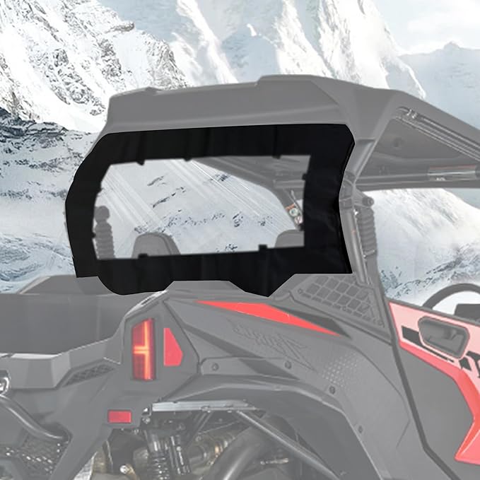 QYMOTO UTV Rear Windshield Compatible with 2023+ CFMOTO ZForce 950 Sport,ZForce 950 Trail,ZForce 800 Trail G2,Water-Resistant Soft Rear Window