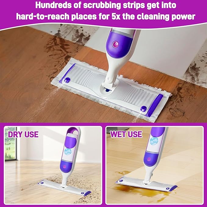 20 Pack Power Mop Pads Refills Compatible with Swiffer Power Mop Refills,Disposable Microfiber Replacement Pads for Swiffer Wet Pads Refill,Non-Washable & Unscented