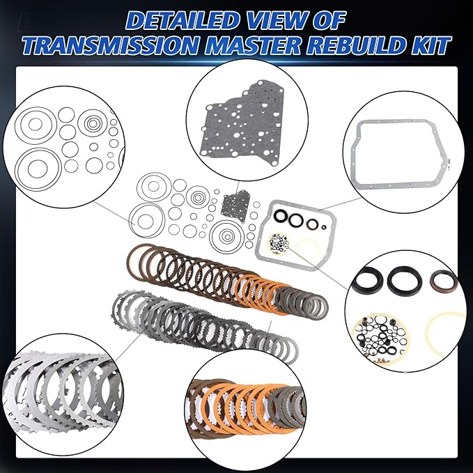 U240E U241E Transmission Master Rebuild Kit Clutch Discs Gasket T13600B Fits for Camry RAV4 Highlander Matrix Solara Transmission Gasket Replace Kit
