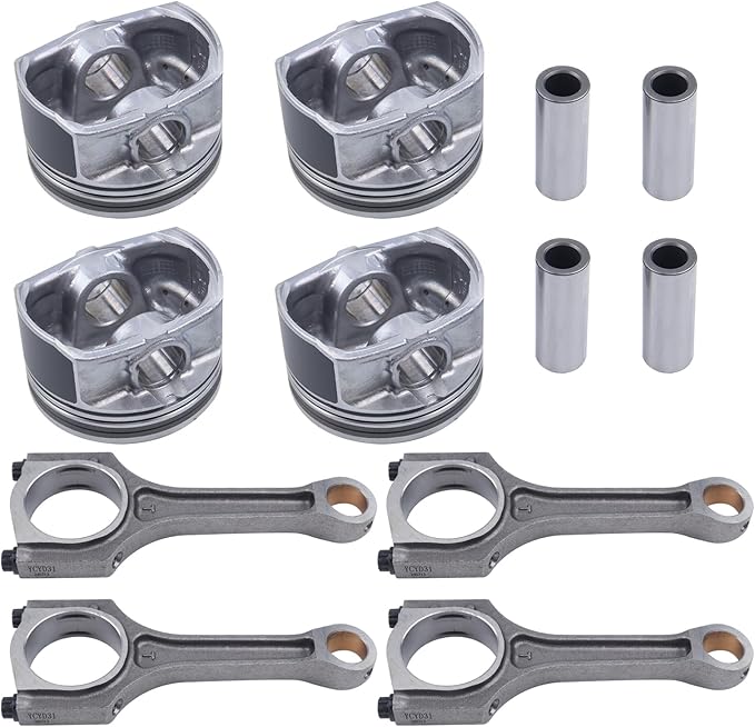 G4KF 2.0L Engine Rebuild Overhaul Kit w/Crankshaft,Timing Chain Kit,Head Gasket Set,VVT & Connecting Rod Compatible with Hyundai Elantra Tucson Creta Kia Carens Forte Soul Replace# 23111-2G400