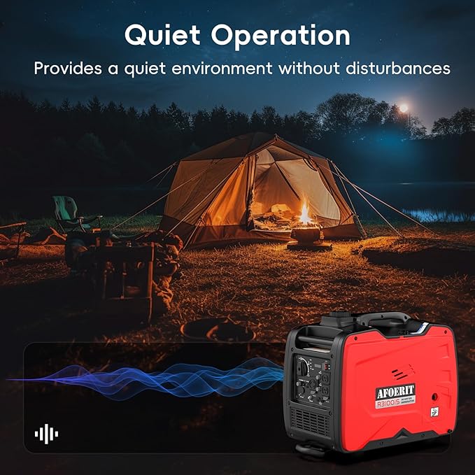 3500 Watt Generator Inverter Portable, Quiet Lightweight Gas Generaror for Camping, Power Equipment Fuel RV Ready