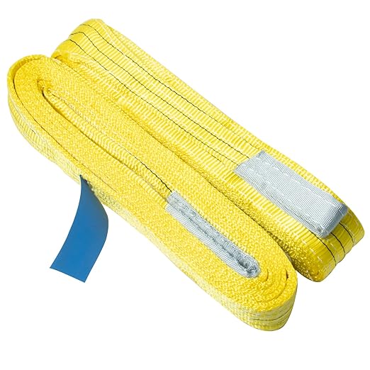 2-Pack 3"×16.5ft Lifting Sling, Heavy-Duty Polyester Strap, 6600 lbs Capacity, 5:1 Safety Factor, Eye-to-Eye Web Sling for Recovery, Construction & Marine Use