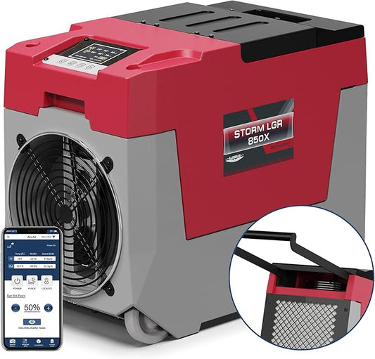 ALORAIR 180 PPD Commercial Dehumidifier Smart APP Control, 28 Gallons Industrial Dehumidifier for Home, Basements, Garages, Crawl Space, Water Damage Restoration, Storm LGR 850X