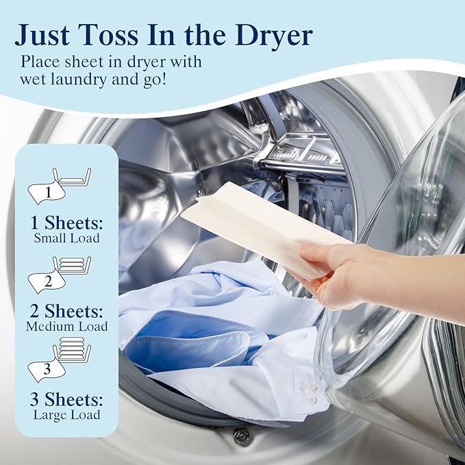 12 Pack Dryer Sheets Bulk Fabric Softener Dryer Sheets Fabric Softener Plant Formula Organic Naturally Softens and Removes Static Cling, 40 Count