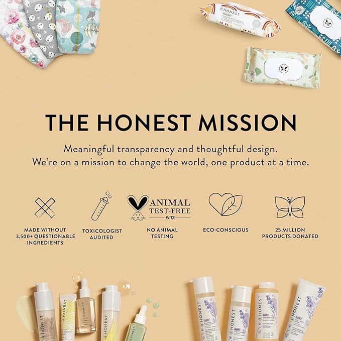 The Honest Company Foaming Bubble Bath Gentle for Baby Naturally Derived Tear-free Hypoallergenic Sweet Almond Nourish 12 fl oz