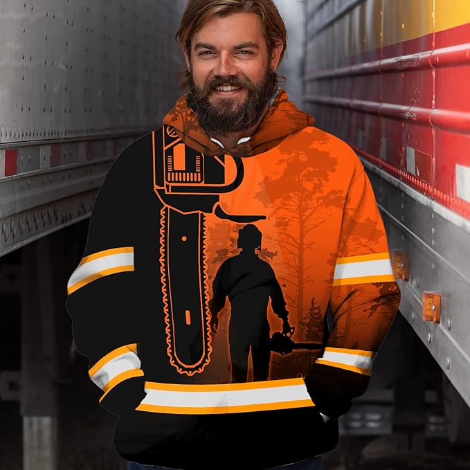Matedecor High Visibility Hi Vis Hoodie for Men - Jobs Collection Custom Name Class 3 Reflective Safety Workwear