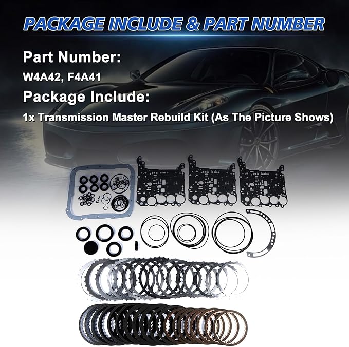 W4A42 F4A41 F4A42 Transmission Overhaul Master Rebuild Kit Fits for Sonata Tucson Sportage Lancer Outlander Optima W4A42 F4A41 F4A42 Engine Aftermarket Parts