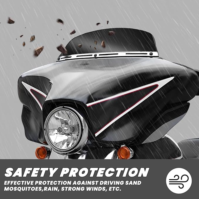 5" Windshield Windscreen Compatible for Harley Touring Electra Street Glide FLHX FLHT 1996-2013 (Tint, 5")