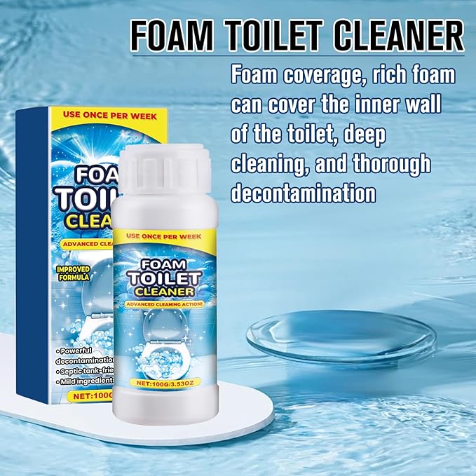 2pc Foam Toilet Cleaner,New Powerful Toilet Bowl Cleaner,Advanced Bathroom Cleaner for Home,Powerful Instant Bowl Cleaners for Toilets Squatting Pans