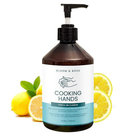 Bloom & Bōde Luxury Liquid Hand Soap - Natural Scented Hand Wash - Gentle Hand Soap with Essential Oils - Fancy Handsoap for Kitchen - Moisturizing Hand Soap, Cooking Hands Scent, 16.9oz