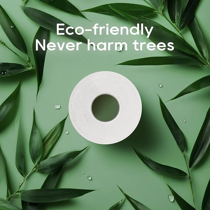 ECOLipak Bamboo Toilet Paper, Septic Safe Toilet Tissue, 16 Double Rolls, 320 Sheets Per Roll, Tree Free, Non Toxic, 2 Ply, Soft and Absorbent, Eco Friendly Dye-Free Paper