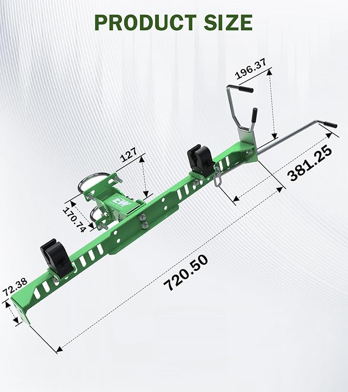 ELITEWILL Lawn Mower Trimmer Racks, Weed Eater Rack Holder for Zero Turn Mowers,Quick Clamp & Locking System for Landscaping Lawn Care, Green