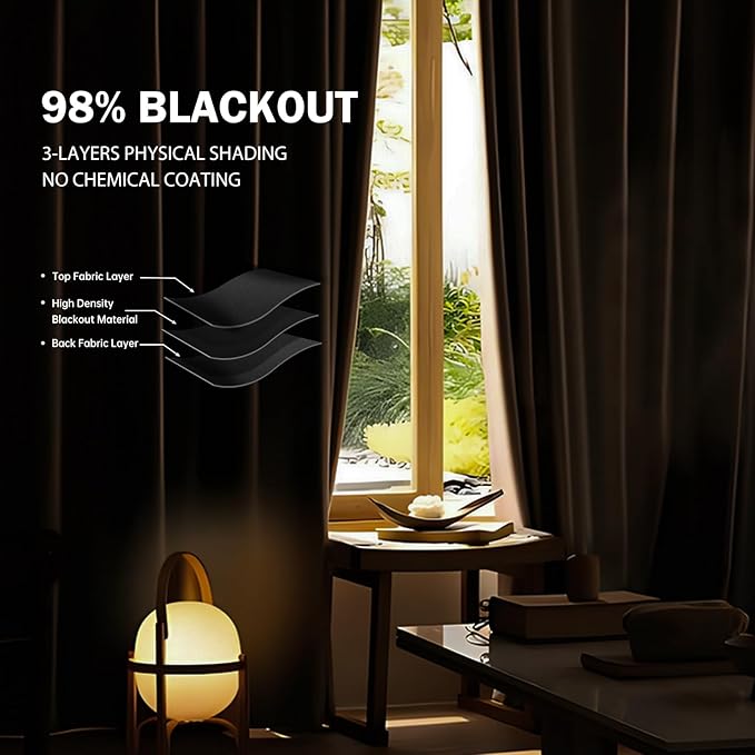 Room Divider Ceiling Mounted Curtains Track Sets Extra Wide Blackout Curtain Flexible Tracks for Bedroom Privacy Partition Separator, 1 Panel Black Drape and White Rail, W15 x H8ft