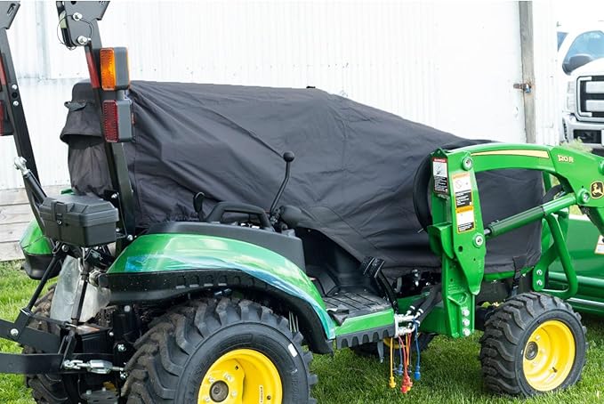 Tractor Cover Waterproof Compatible with Kubota,John Deere,Mahindra, Bobcat,Compact Utility Tractor Cowling Cover Heavy Duty Tractor Accessories