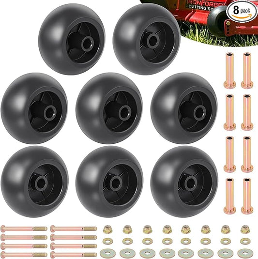 CheeMuii 8 Pack Lawn Mower Deck Wheel Kit Heavy-duty Mower Anti Scalp Deck Wheels Replace for Bad Boy 022-5234-98 Replace for Exmark 103-4051 103-7263 Etc