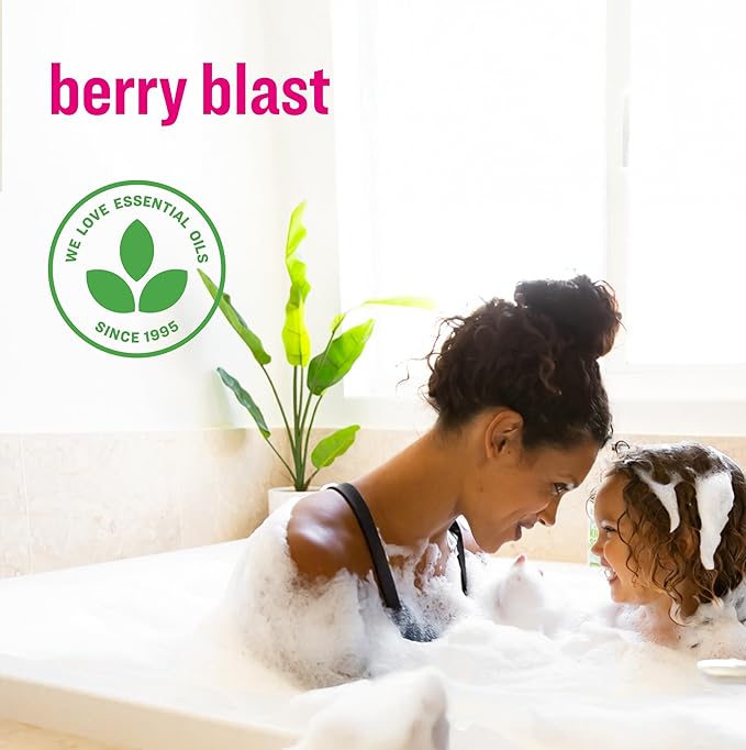 Everyone 3-in-1 Kids Soap, Body Wash, Bubble Bath, Shampoo, 32 Ounce (Pack of 2), Berry Blast, made with Essential Oils for Toddlers, tweens and teens