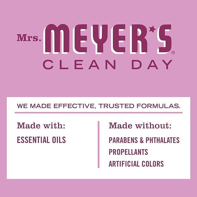 MRS. MEYER'S CLEAN DAY Room and Air Freshener Spray, Non-Aerosol Spray Bottle Infused with Essential Oils, Peony, 8 fl. oz - Pack of 3