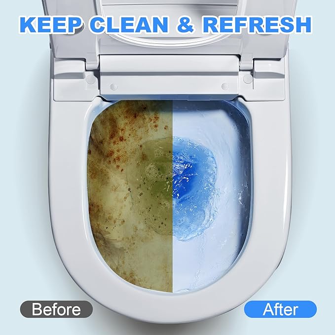 CHMI 50 Pack Toilet Bowl Cleaner Tablets, Long-lasting Bathroom Toilet Tank Cleaner.(Blue)