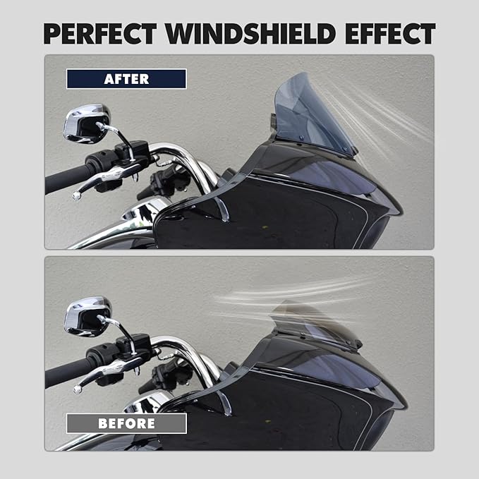 12'' wave Smoke Windshield Compatible for Harley Road Glide CVO/SE FLTRXSE 2023 2024 FLTRX 2024 CVO ST FLTRXSTSE 2024 for 2023 2024 Road Glide Accessories, Smoke