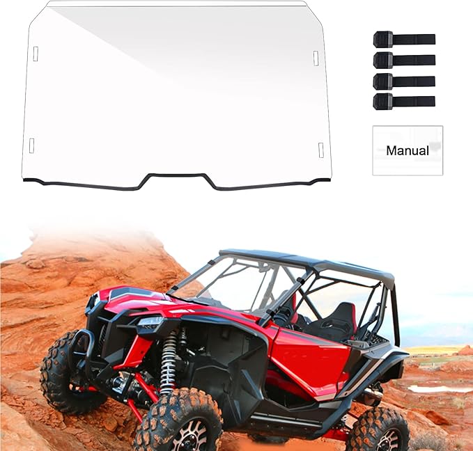 StarknightMT Talon 1000 Windshield (2019-2025), Scratch-Resistant Clear PC Front Windscreen Compatible with Talon 1000X/1000R/1000X4 UTV Accessories