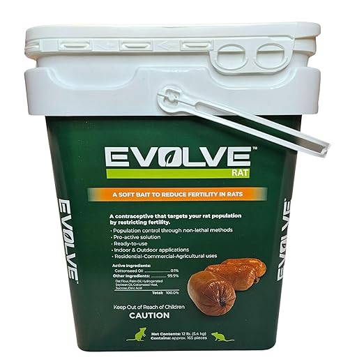 Evolve Rat Birth Control Soft Bait Sausages – 12 lbs | Not a Poison, Long-Term Population Management