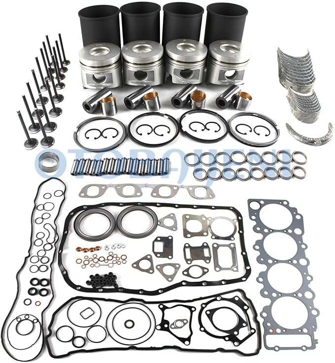 4HL1 Engine Overhaul Rebuild Kit with 16 Valve Kit for Isuzu 4HL1 Engine NPR-HD NQR NRR Truck Engine Rebuild Repair Aftermarket Parts