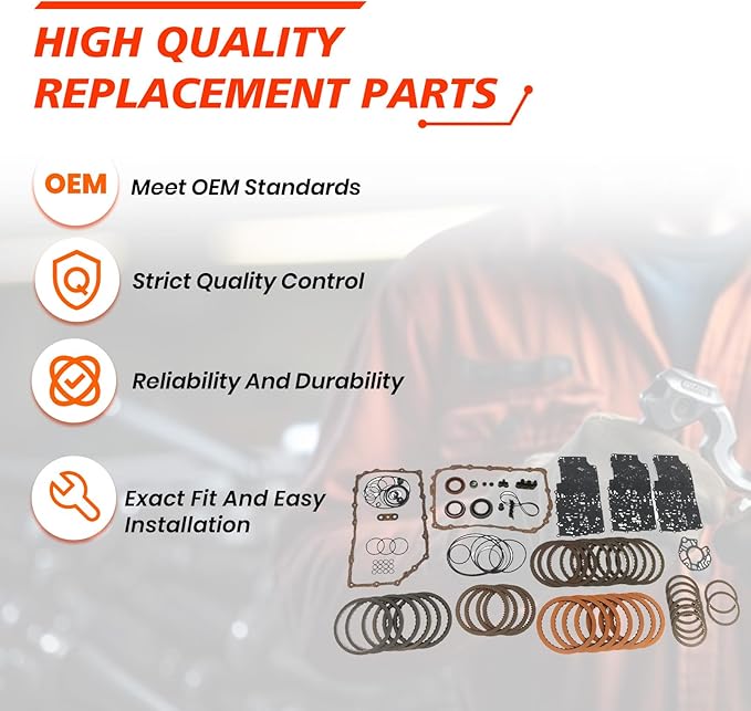 6L90 Transmission Master Rebuild Kit, Compatible with Escalade Suburban Yukon XL Silverado Express1500 2500 3500 2006-UP, Transmission Rebuild Overhaul Seals Set Replaces 6L90E 6L80 6L80E
