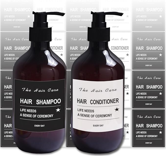 4 PcsSoap Dispenser Bottles with Pump, 500 ml/17 oz Brown Hand and Dish Soap Dispenser Set, Plastic Soap Dispensers with Pump for Hand Dish Liquids Kitchen Sink Bathroom Decor,with Labels & Funnel