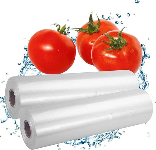10" X 14" Plastic Produce Bag on a Roll, Food Storage Bags, Ideal for Bread, Fruits, Vegetables, Clear Plastic Bags for Refrigerator Storage, Kitchen and Grocery(2 Roll/800 Bags)