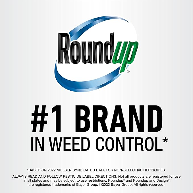 Roundup Weed & Grass Killer₄ Refill, Use in and Around Flower Beds, Trees, Driveways, Walkways & More, 1.25 gal.