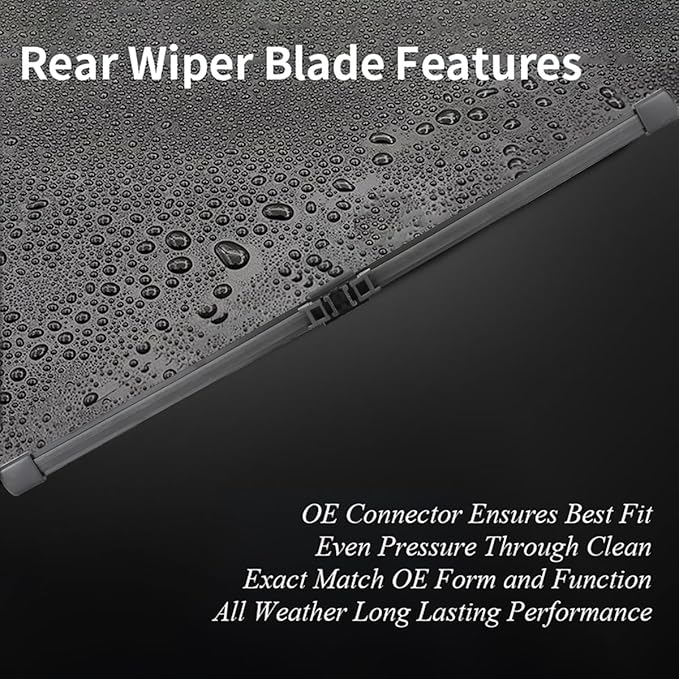 Windshield Wiper Blades for Ford Bronco 2021 2022 2023 2024 2025-17" + 17" + 8" Rear - Complete Set of 3 Front and Back Replacement Wipers - All Weather Performance