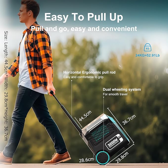 IEE 2048Wh/2400W Solar power station With 2*200W Solar Panel,P2400 Solar Generator,1800W Super Fast Charging, LiFePO4 (LFP) Battery,APP Control Emergency Power Station for Home, Camping,Power Outages