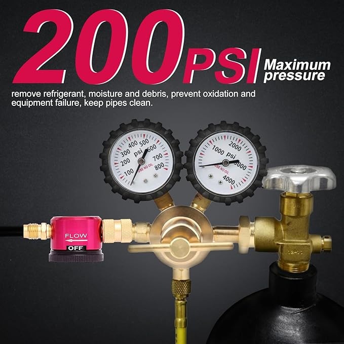Nitrogen Purge Tool, HVAC Purge Nitrogen Flow Regulator