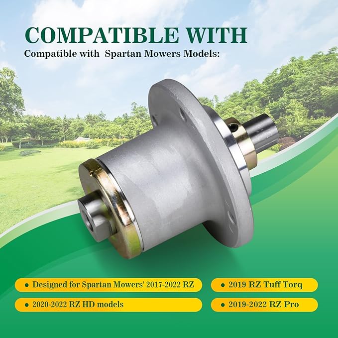 437-0006-00 Deck Spindle for Spartan Mower Parts Accessories Fits RZ Pro HD Tuff Torq 2017-2022 Heavy Duty Spindle 437-0006-00