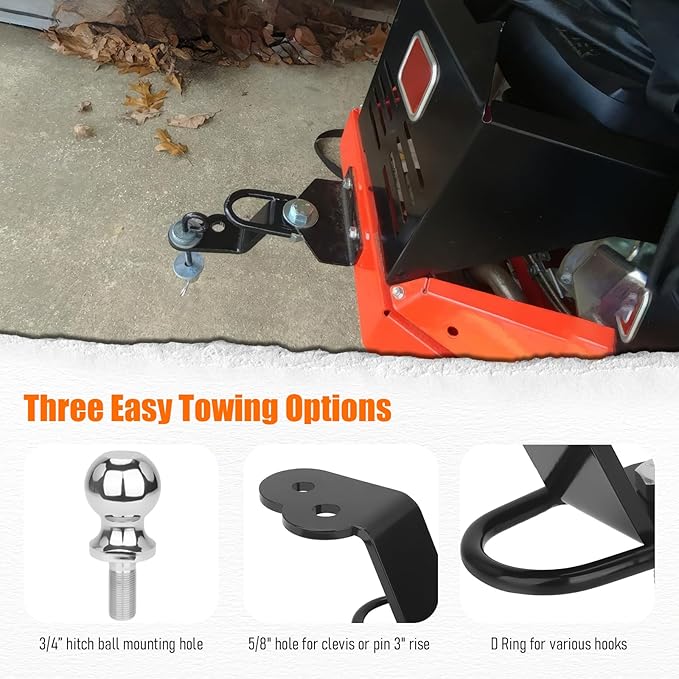 Chelhead UTV ATV Trailer Hitch, 3 Way Hitch Adapter 3500lbs for ATV UTV, 3" Drop/Rise, Fixed Reciever (3 Way Hitch Adapter)