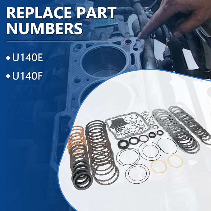 U140E U140F Transmission Master Rebuild Kit Overhaul Seals Fits for 2005-2007 Highlander 3.3L, Fits for 2006-2008 RAV4 3.5L, Replace OE U140E U140F