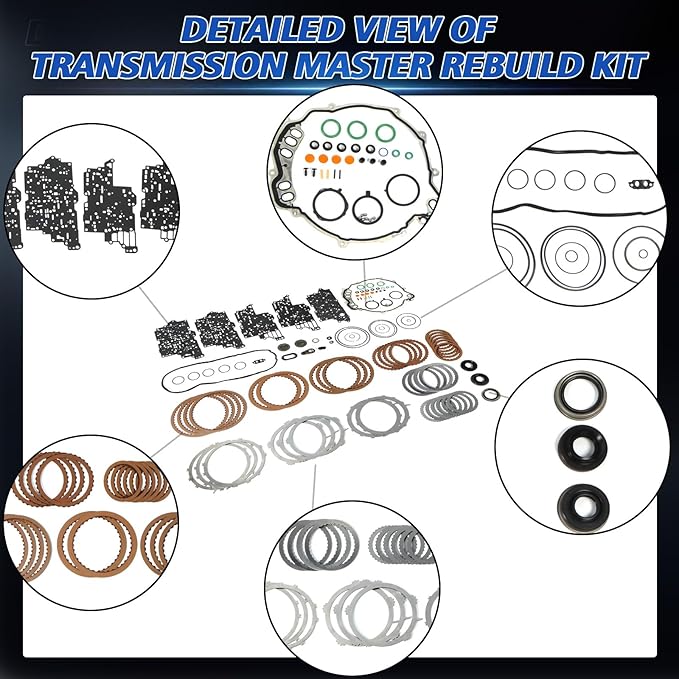 6F50 6F55 Auto Transmission Master Rebuild Kit Fits for Explorer Flex Edge Taurus X Compatible with Continental MKZ MKS MKT MKX 2 2007-2020 Car Aftermarket Parts