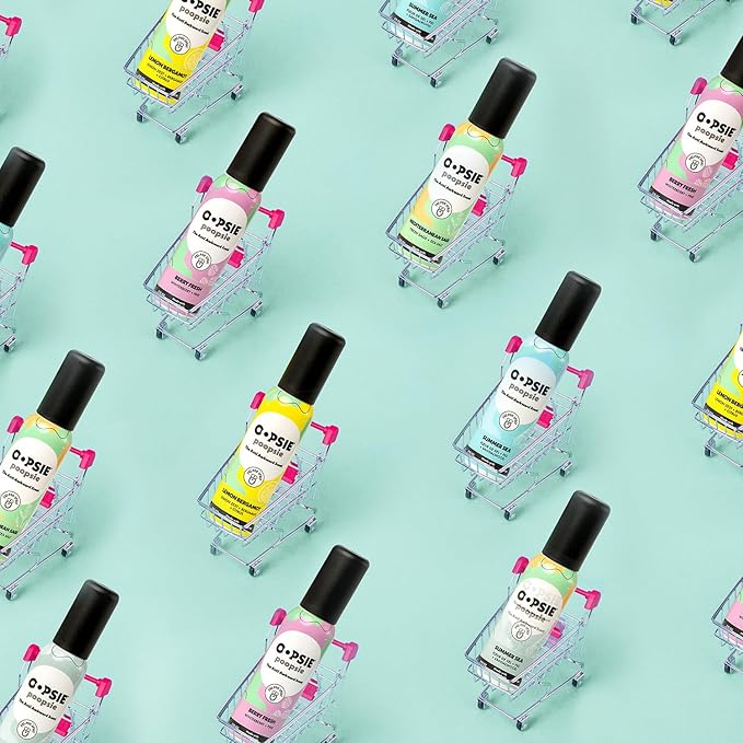 OOPSIE POOPSIE - Lavender Escape - Before & After You Go Toilet Spray 2oz - Portable Odor Eliminator - 4 Pack