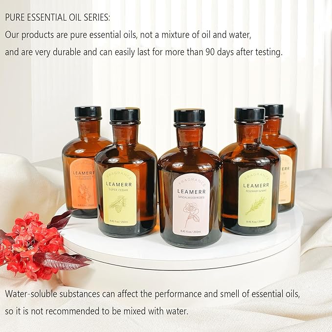 Premium Reed Diffuser Set - 8.8 oz (250 ml) Bedroom Bathroom Living Room Home Fragrance Products Sandalwood Roses Scent 1 Pack