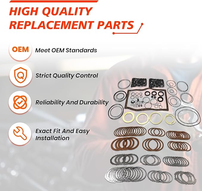 A750E A750F Transmission Master Rebuild Kit, Compatible with 4Runner Tocoma Sequoia Tundra 2.7L 4.7L 2005-2014, Automotive Rebuild Overhaul Kit with Seals Replaces Part